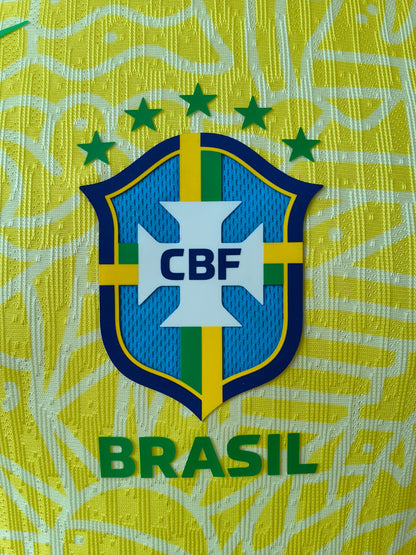 Wholesale 2024 Brazil national team home yellow player version football shirt XS-4XL.