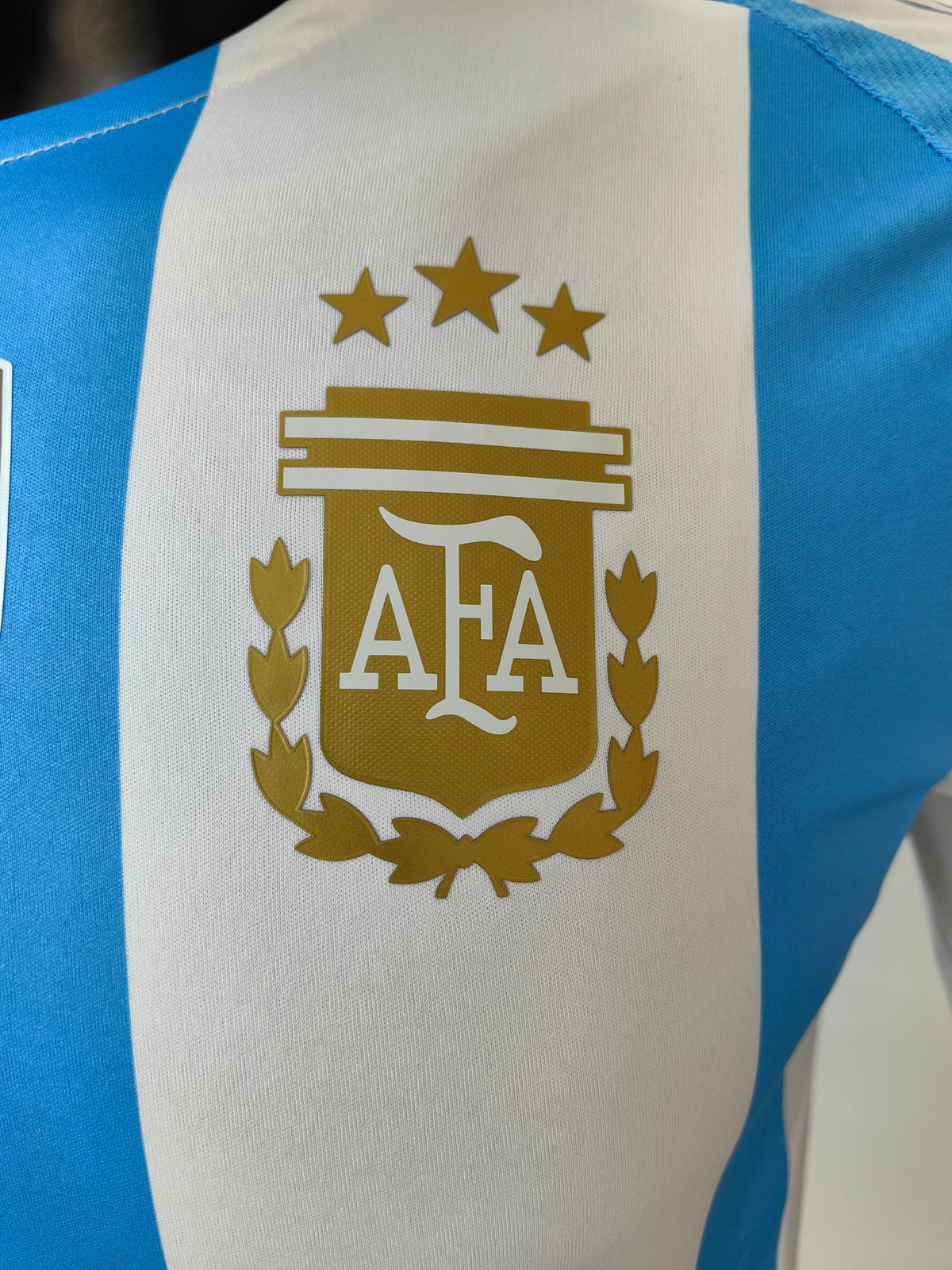 Wholesale 2024 Argentina National Team Home White and Blue Player Version Football Jersey XS-4XL