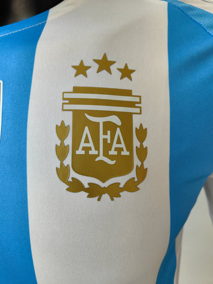 Wholesale 2024 Argentina National Team Home White and Blue Player Version Football Jersey XS-4XL
