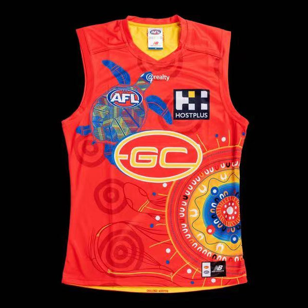 Wholesale Australian AFL Gold Coast team jersey Rugby Jersey Tank Top S-3XL