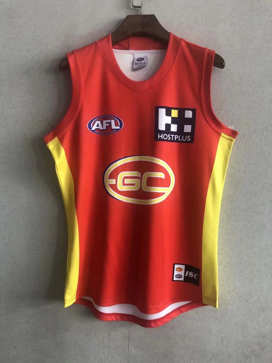 Wholesale Australia AFL Gold Coast Suns Rugby Jersey Tank Top S-3XL