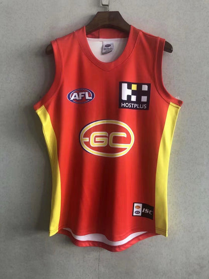 Wholesale Australia AFL Gold Coast Suns Rugby Jersey Tank Top S-3XL