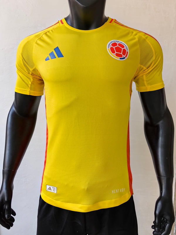 Wholesale 2024 Colombia National Team Home Yellow Player Version Football Jersey XS-4XL