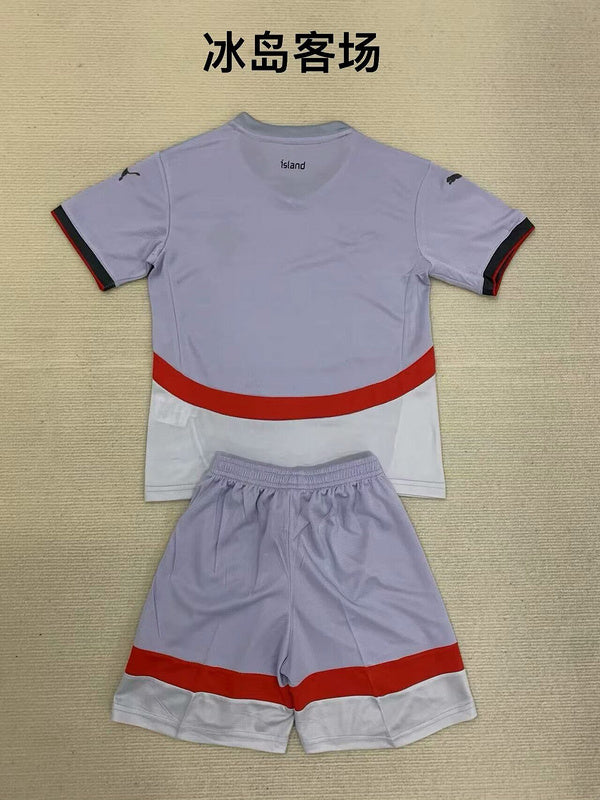 Wholesale 2024 UEFA European Championship Iceland Away Children's Jersey Gray