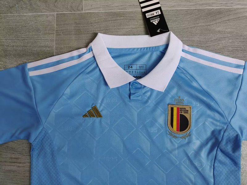 Wholesale 2024 UEFA European Championship  Belgium home home and away kid kits