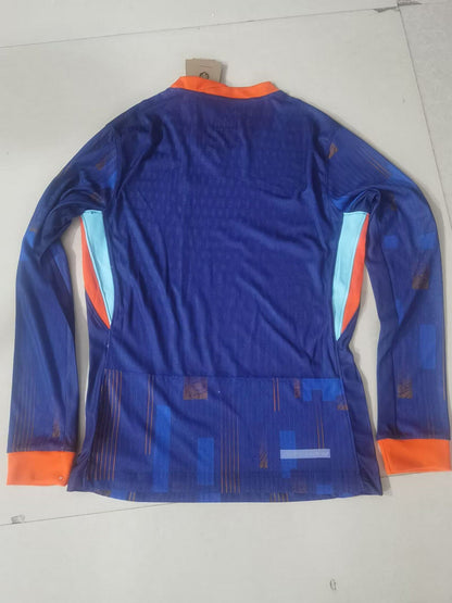 Wholesale customizable 2024 European Championship  Netherlands home and away football jersey long-sleeved  S-5X