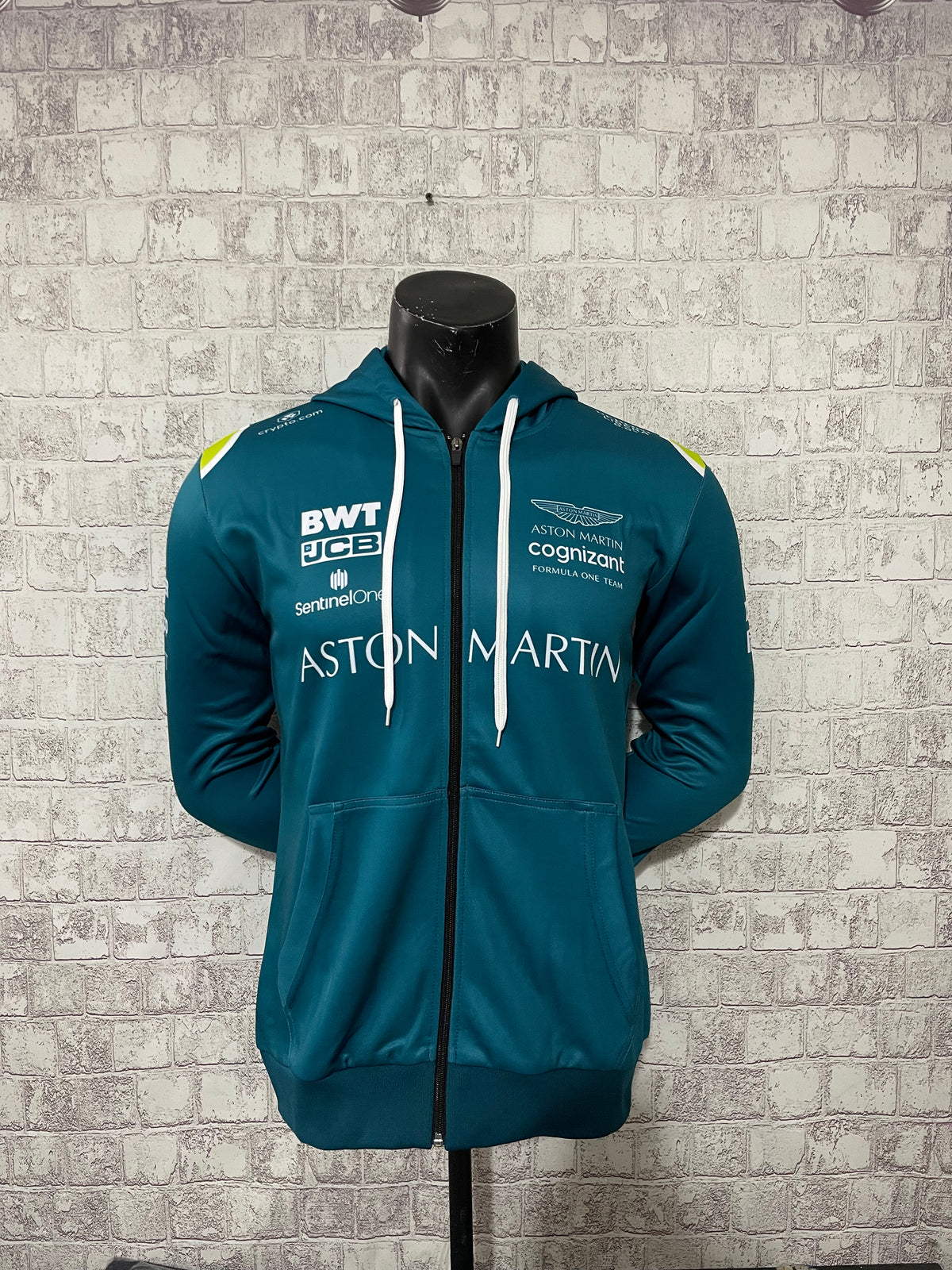 Custom logo printed 100% polyester breathable Aston Martin for car and motorcycle racing jacket