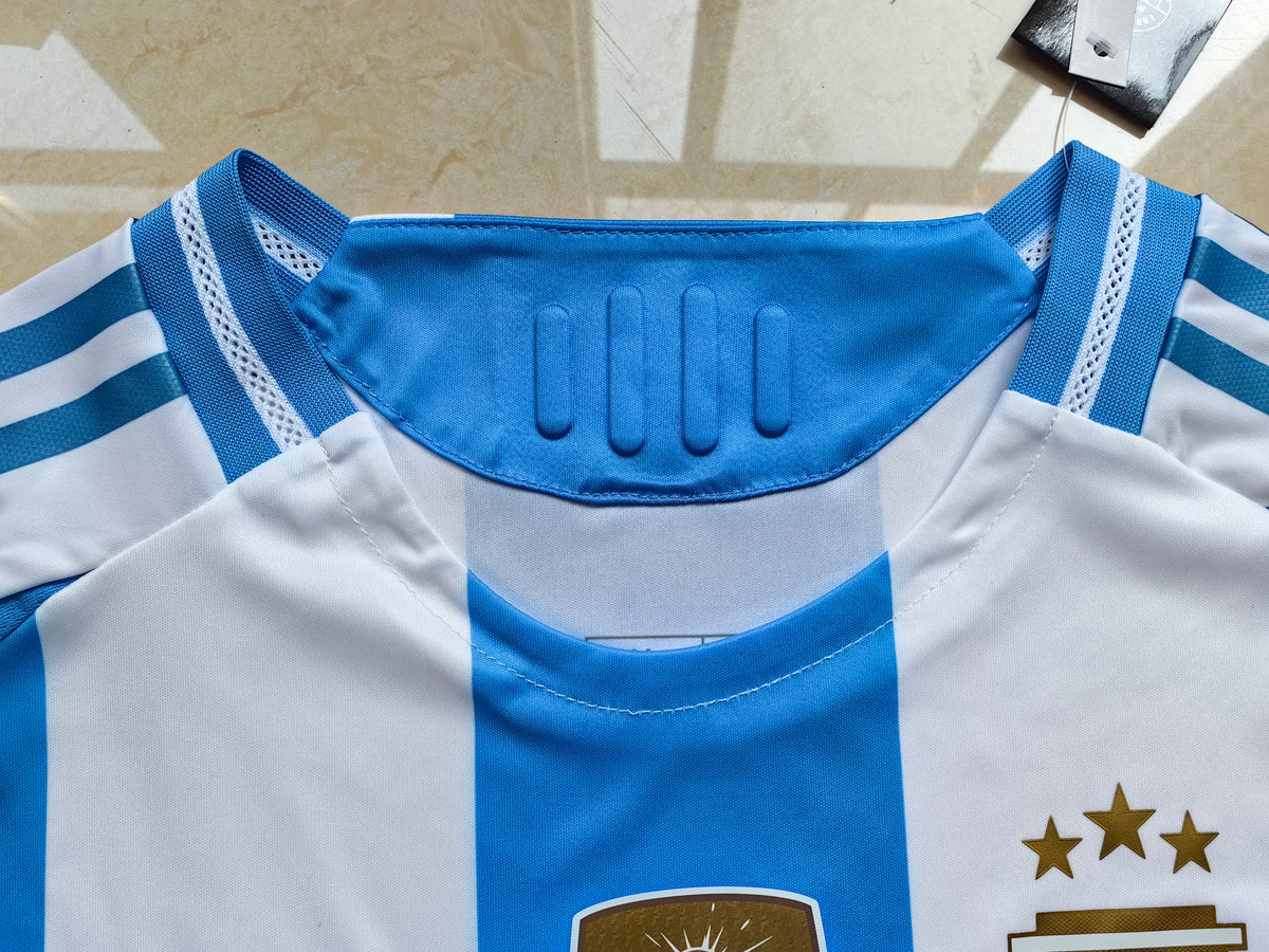 Wholesale 2024 Argentina National Team Home White and Blue Player Version Football Jersey XS-4XL