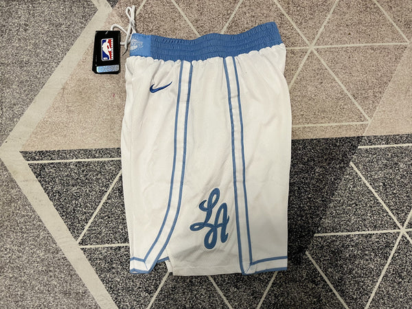 Wholesale 2023 Lakers 21 Edition White Nike NBA Shorts