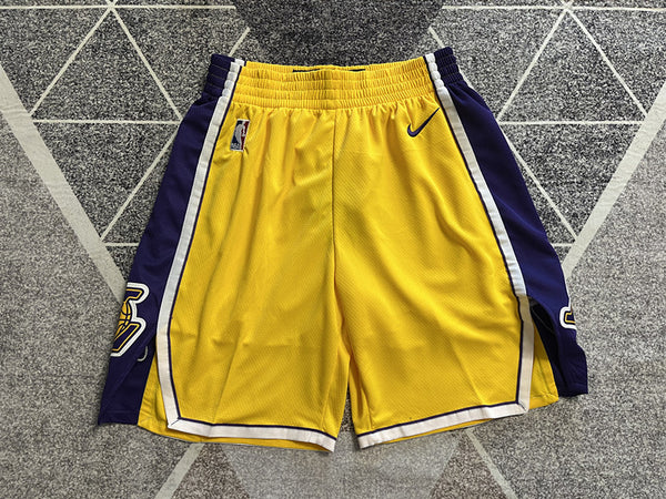 Wholesale 2023 Lakers Yellow Nike NBA Shorts