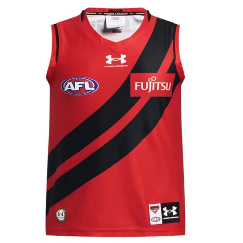 Wholesale Australia 2024 AFL Essendon Team Away Rugby Jersey Tank Top S to 3XL.