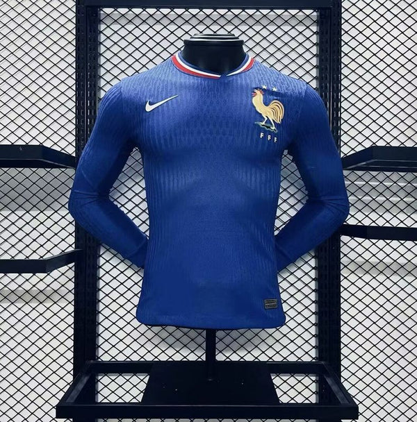 Wholesale customizable 2024 European Championship France home and away football jersey long-sleeved  S-5XL