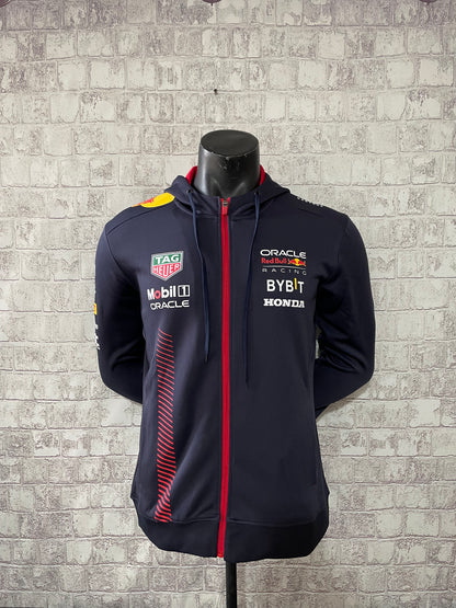Custom logo printed 100% polyester breathable Red Bull cap jacket for car and motorcycle racing jacket