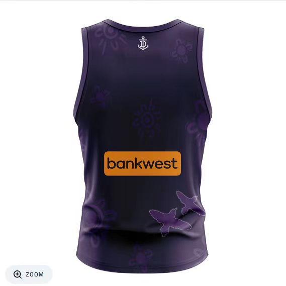 Wholesale Australia 2023 AFL Fremantle Indigenous Rugby Jersey Tank Top S-3XL