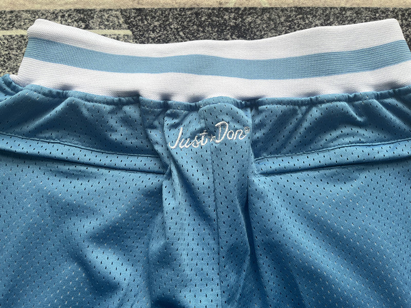 Wholesale 2024 JUST DAN North Carolina Moon Blue Pocket Basketball Shorts
