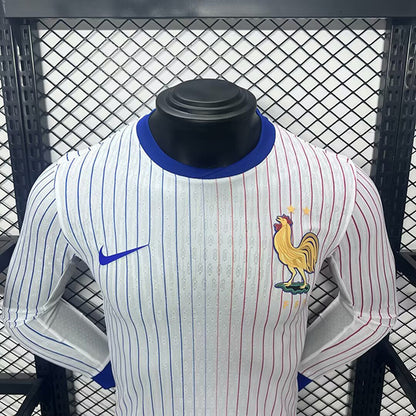 Wholesale customizable 2024 European Championship France home and away football jersey long-sleeved  S-5XL