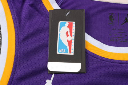 Wholesale  Jordan NBA Los Angeles Lakers purple round neck 23 (hot press style) S-2XL