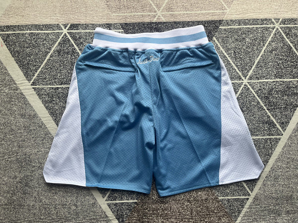 Wholesale 2024 JUST DAN North Carolina Moon Blue Pocket Basketball Shorts