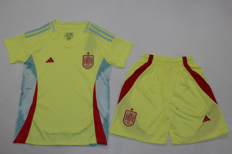 Wholesale 2024 UEFA European Championship  Spain home and away kid kits