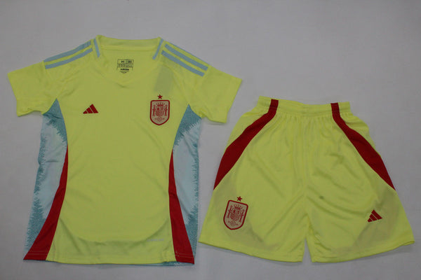 Wholesale 2024 UEFA European Championship  Spain home and away kid kits