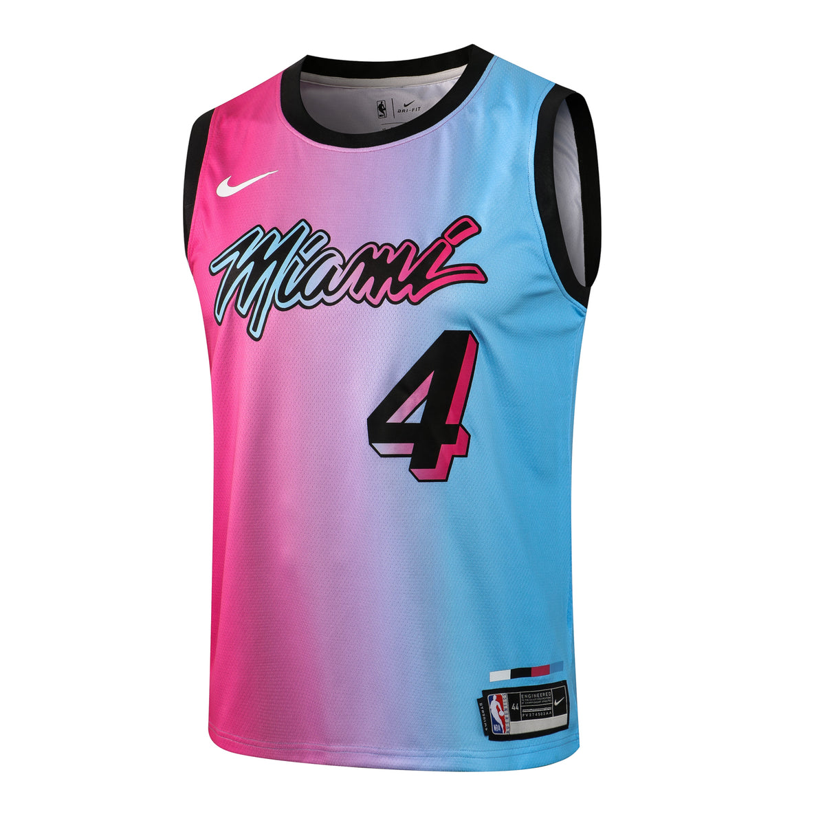 Wholesale NBA Miami Heat pink round neck 4 (hot pressed) S-2XL.