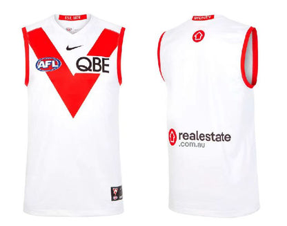 Wholesale Australia 2023 AFL Swans Home Game Rugby Jersey Tank TopS-3XL