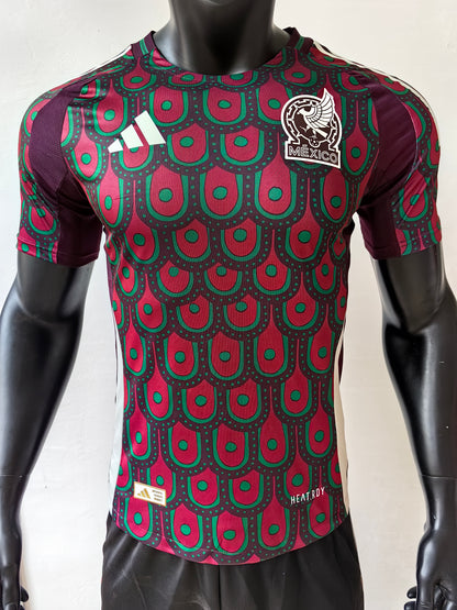 Wholesale 2024 Mexico national team home red and green player version football jersey XS-4XL.