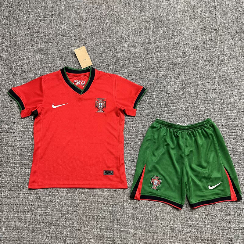 Wholesale 2024 UEFA European Championship  Portugal home home and away kid kits