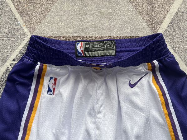 Wholesale 2023 Lakers Retro White Crewneck Shorts with Jordan Logo