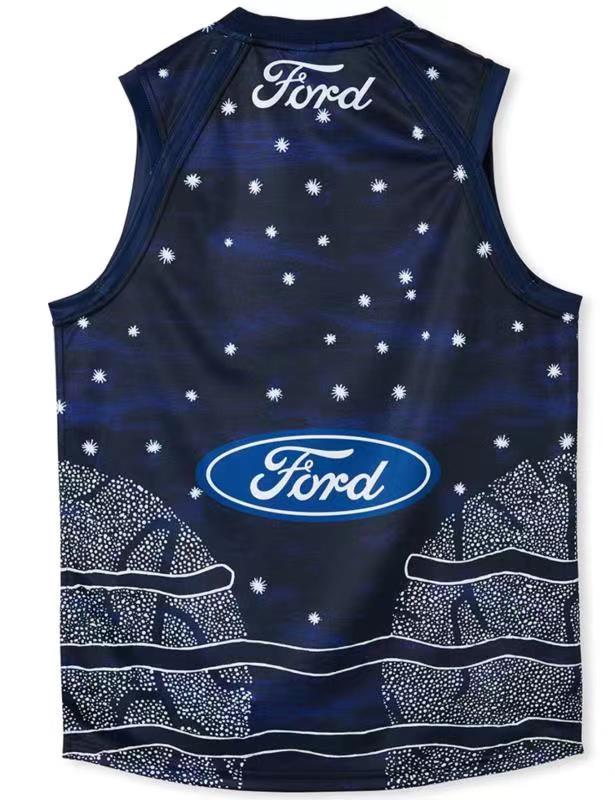 Wholesale Australia 2023 AFL Geelong Cats Indigenous Rugby Jersey Tank Top S-3XL