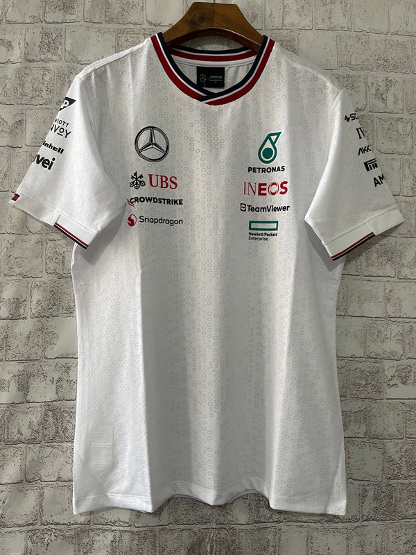 Wholesale 2024F1 Mercedes polo T-shirt white S-5XL