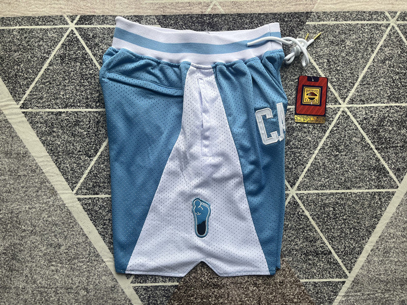 Wholesale 2024 JUST DAN North Carolina Moon Blue Pocket Basketball Shorts