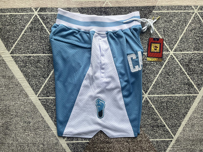 Wholesale 2024 JUST DAN North Carolina Moon Blue Pocket Basketball Shorts