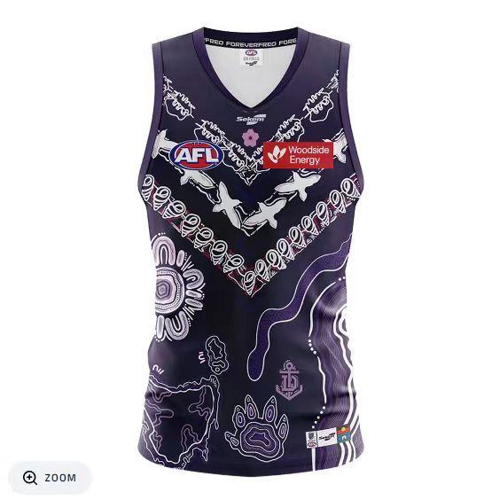 Wholesale Australia 2023 AFL Fremantle Indigenous Rugby Jersey Tank Top S-3XL