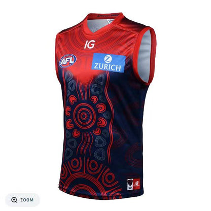 Wholesale Australia 2023 AFL Essendon Indigenous Rugby Jersey Tank Top S-3XL