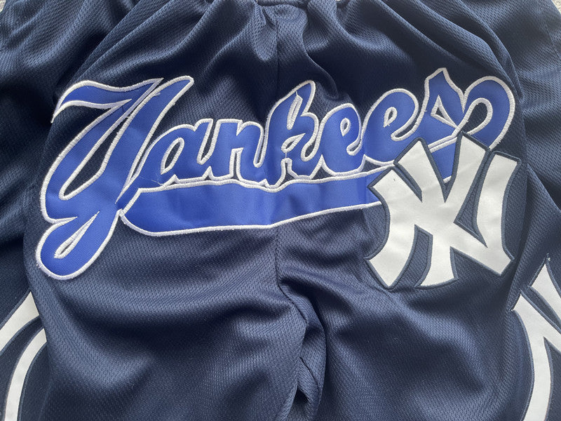 Wholesale 2024 JUST DAN basketball shorts, Yankees deep blue, new fabric, pocketed shorts