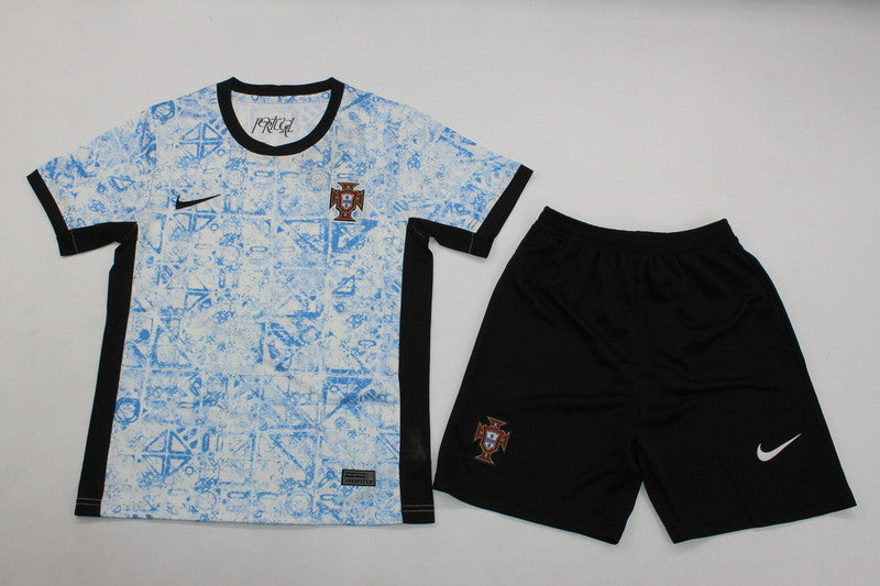 Wholesale 2024 UEFA European Championship  Portugal home home and away kid kits