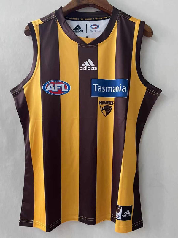 Wholesale Australia 2021 AFL Hawthorn Hawks Rugby Jersey Tank Top S-3XL