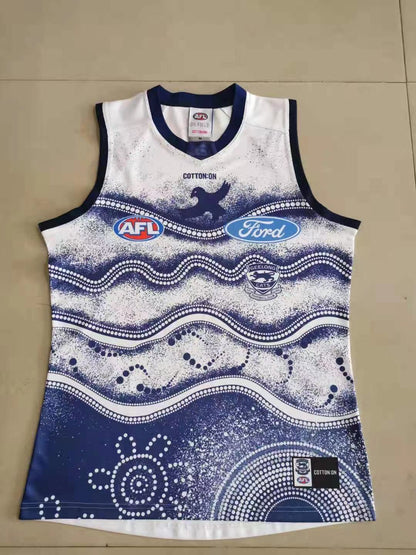 Wholesale Australia AFL Geelong Cats Indigenous Edition Rugby Jersey Tank Top S-3XL