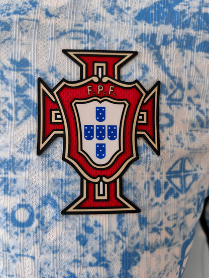 Wholesale 2024 Portugal national team away white and blue player version football jersey XS-4XL.