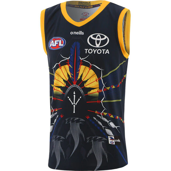 Wholesale Australia 2021 AFL Crow Indigenous Edition Rugby Jersey Tank Top  S-3XL