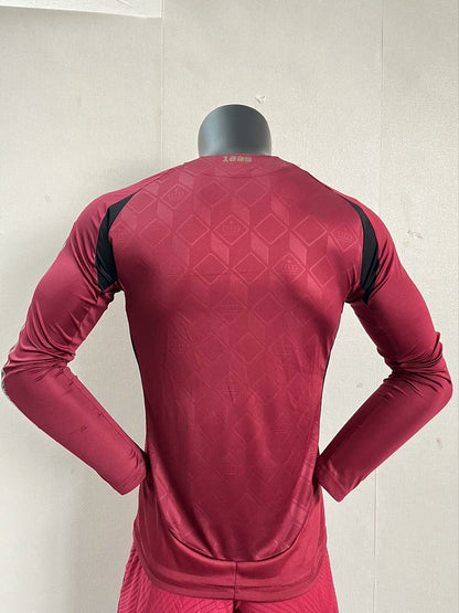 Wholesale customizable 2024 European Championship  Belgium home and away football jersey long-sleeved  S-5XL
