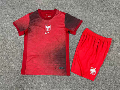Wholesale 2024 UEFA European Championship  Poland home and away kid kits