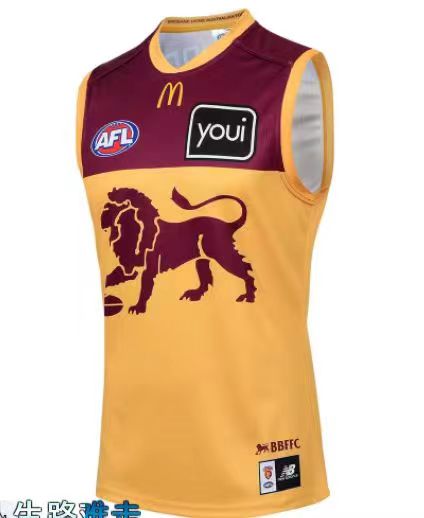 Wholesale Australia 2024 AFL Brisbane Lions Rugby Jersey Tank TopS-3XL