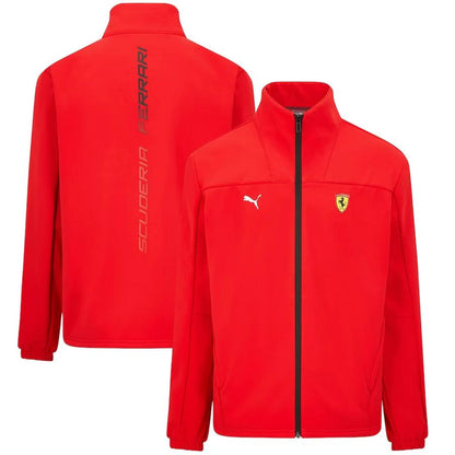 Custom logo printed 100% polyester breathable Ferrari racing team for car and motorcycle racing jacket