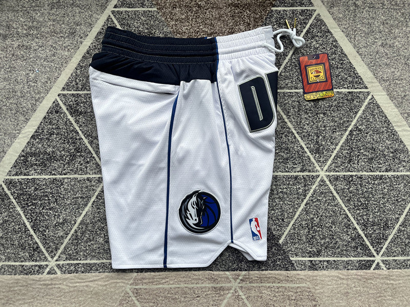 Wholesale 2023 JUST DAN basketball shorts Standard White Mavericks