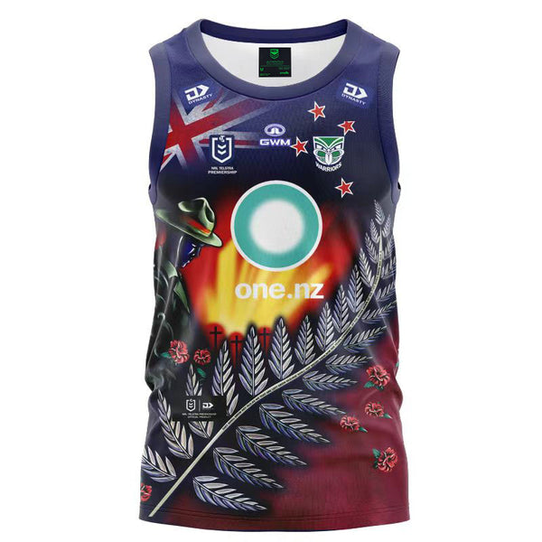 Wholesale 2024 Warriors away  rugby jersey Tank Top S-3XL