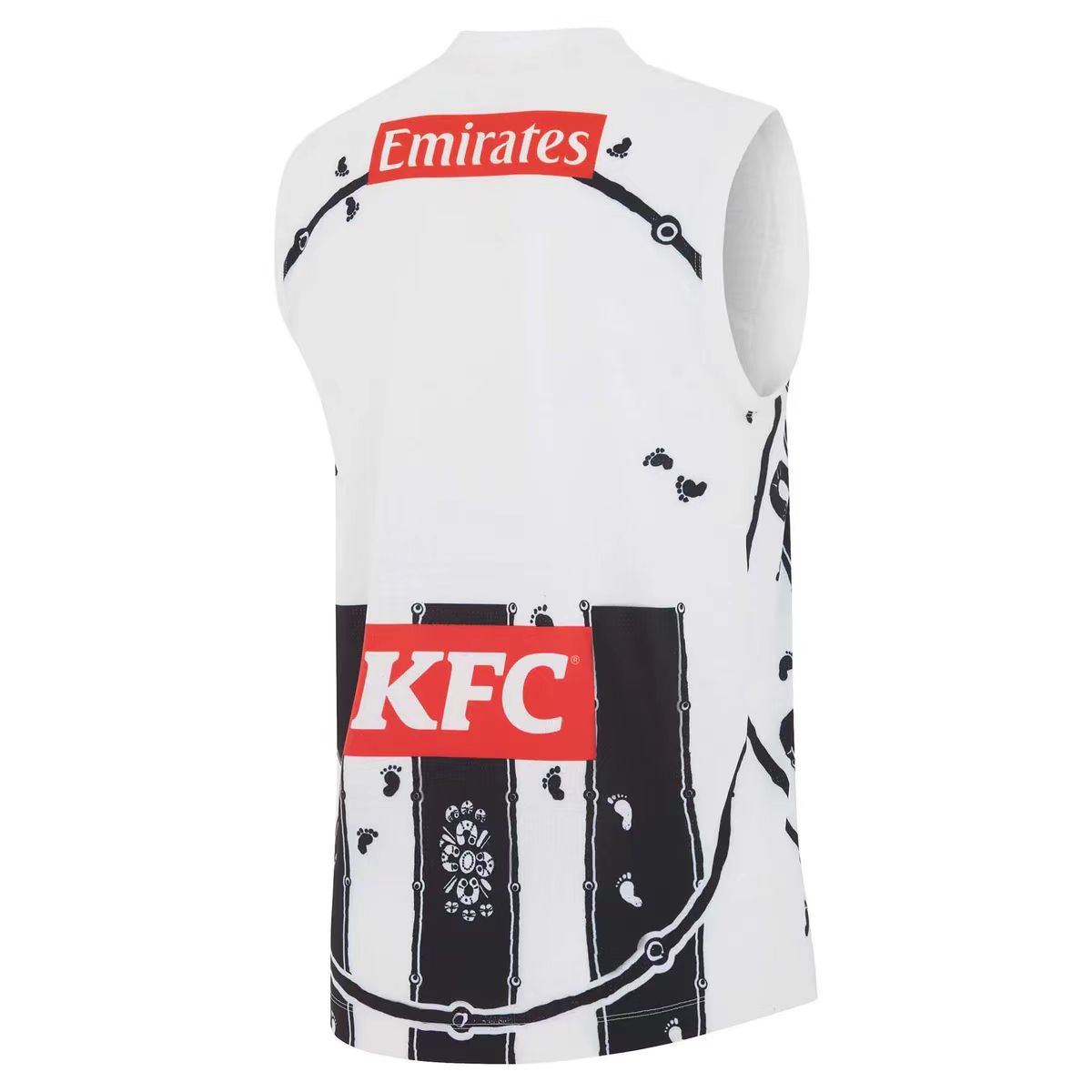 Wholesale Australia 2024 AFL Magpies Team Home Rugby Jersey Tank Top S-3XL