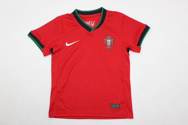 Wholesale 2024 UEFA European Championship  Portugal home home and away kid kits