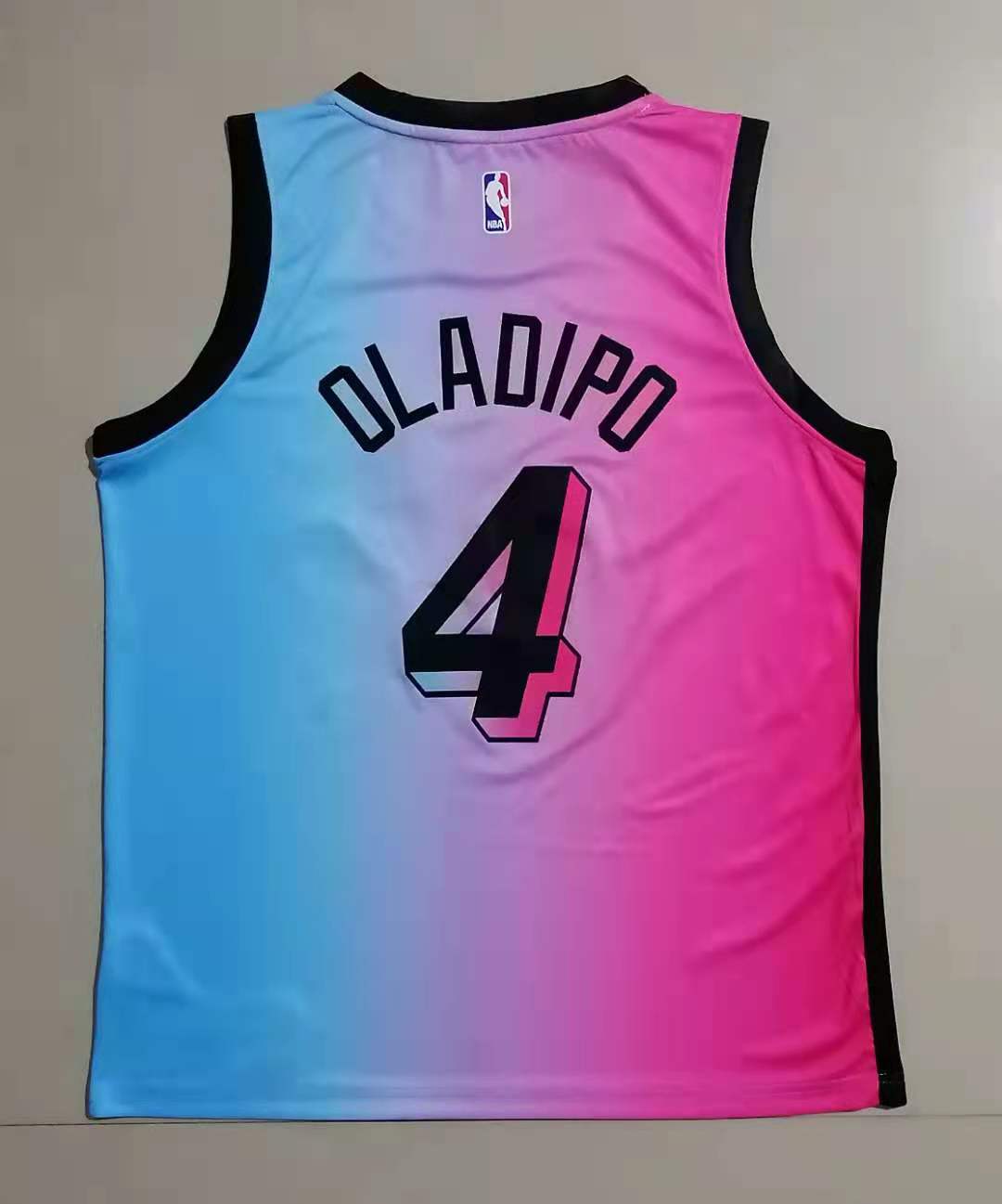 Wholesale NBA Miami Heat pink round neck 4 (hot pressed) S-2XL.